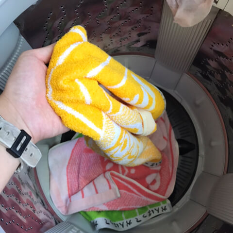 毛巾使用後沒有清洗乾淨